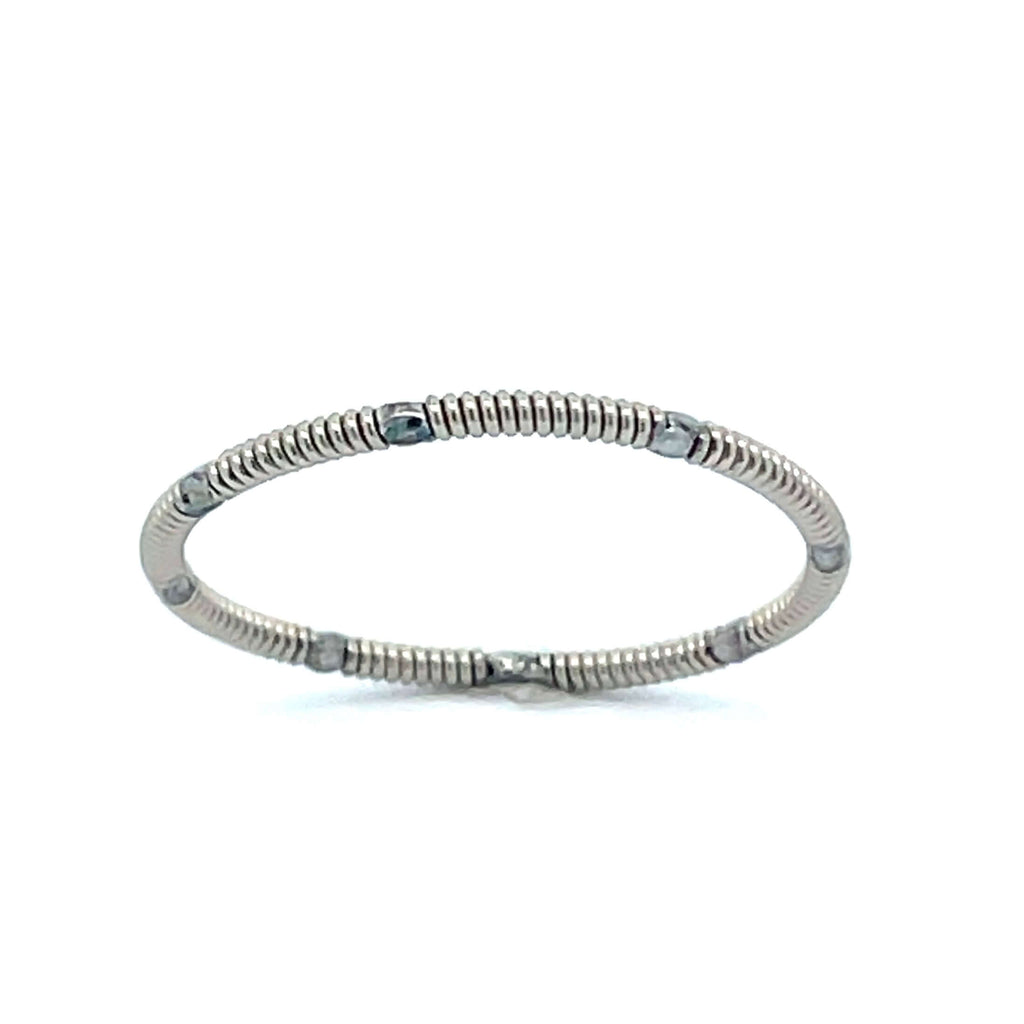 Electric guitar string ring on white background