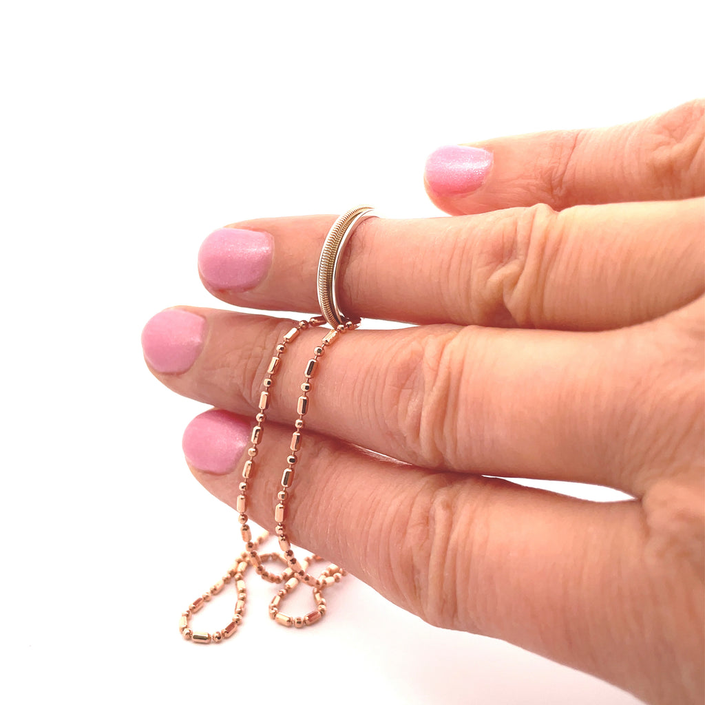 Electric Guitar String Ring Necklace
